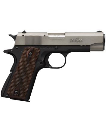 Browning 051880490 1911-22 A1 *CA Compliant Compact Frame 22 LR 10+1, 3.63" Stainless Steel Barrel, Gray Anodized Serrated Slide, Matte Black Aluminum Frame w/Beavertail