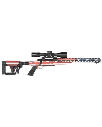 Howa HFLG30816 M1500 APC Chassis Gen2 308 Win 10+1 16.25" Barrel, American Flag Cerakote Receiver, American Flag 6 Position Luth-AR MBA-4 with Aluminum Chassis Stock, Black Polymer Grip