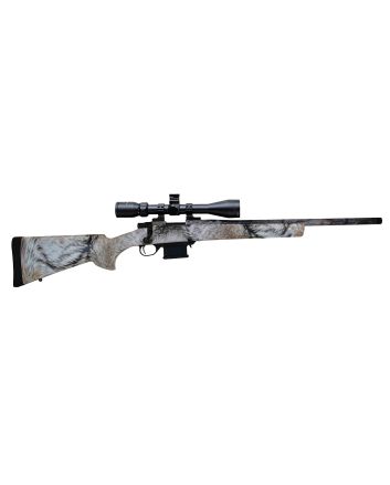 Howa HMA70222FY M1500 Mini Action Full Size 223 Rem 5+1 20" Yote Camo Dip Threaded Barrel, Steel Receiver Drilled &amp; Tapped, Fixed HTI Yote Synthetic Stock, Nikko Stirling GamePro 4-12x40mm