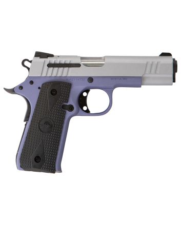 Citadel CIT380OLALA M1911 Baby Compact Frame 380 ACP 7+1, 3.75" Stainless Steel Barrel, Silver Serrated Steel Slide, Crushed Orchard Cerakote Aluminum Frame w/Beavertail, Ambidextrous