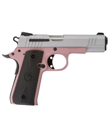 Citadel CIT380ROSE M1911 Baby Compact Frame 380 ACP 7+1, 3.75" Stainless Steel Barrel, Silver Serrated Steel Slide, Rose Cerakote Aluminum Frame w/Beavertail, Ambidextrous