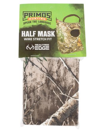 Primos PS6667 Stretch FitRealtree Edge Neoprene 1/2 Face Mask OSFA