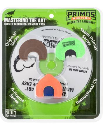 Primos PS1243 Mastering the Art Call Pack Diaphragm Call Attracts Turkeys Multi Color Blister Pack