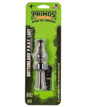 Primos PS892 Phat LadyOpen Call Single Reed Turkey Sounds Attracts Ducks Mossy Oak Original BottomLand Plastic