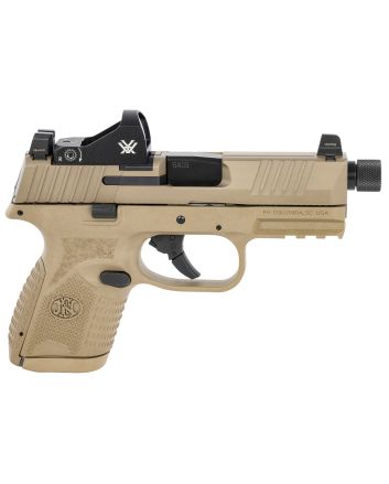 FN 66100801 509 Compact Tactical 9mm Luger4.32" Threaded Barrel, 10+1 ,Flat Dark Earth ,Night Sights ,Manual Safety Includes Viper Red Dot