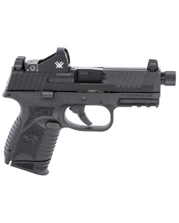 FN 66100802 509CT w/Optic 9mm Luger 12+1/24+1 4.32" Black Steel Threaded Barrel, Black PVD Optic Cut/Serrated Steel Slide &amp; Polymer Frame w/Picatinny Rail, Vortex Viper Red Dot, Ambidextrous