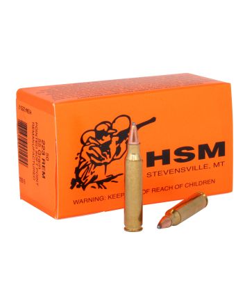 HSM 2232 Varmint223 Rem 55 gr Soft Point 50 Per Box/ 20 Case