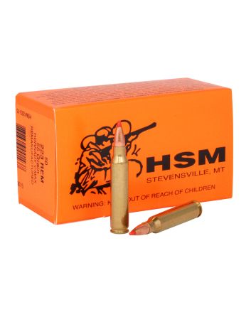 HSM 22315 Varmint*Remanufactured 223Rem 55gr Hornady V-Max 50 Per Box/10 Case
