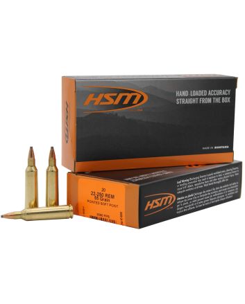 HSM 222504N Varmint22-250 Rem 55 gr Soft Point 20 Per Box/ 25 Case