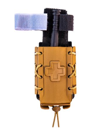High Speed Gear 11TQK0CB Tourniquet TACOCoyote Brown Kydex, 2" Belt Clip/MOLLE U-Mount, Compatible w/ Most Tourniquets