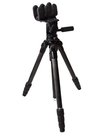 KOPF Jager KJ85002K K800 CF Tripod made of Carbon Fiber with Black Finish, Pivoting Reaper Grip, 4-Level Leg Extensions &amp; 360 Degree Pan