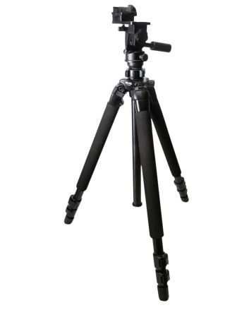 KOPF Jager KJ85003K Folding Tripod K700 Tripod made of Aluminum with Black Finish, Adjustable Reaper Rail, 3-Level Leg Extension, 21-87 Degree Pan &amp; Tilt