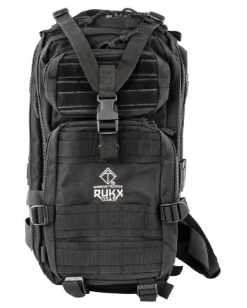 Rukx Gear ATICT1DB Tactical 1 Day Black 600D Polyester