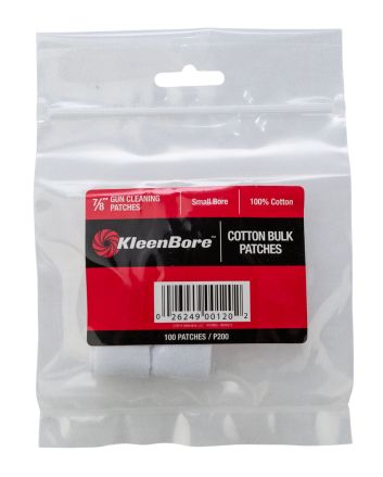 KleenBore P200 Super Shooter.17/ .177/ .200/ .204 Cal Small Bore Rifle 100% Cotton Flannel 100 Per Pack