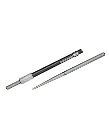 AccuSharp 030C Rod SharpenerHand Held Diamond Sharpener Black Overmolded Rubber Handle Steel