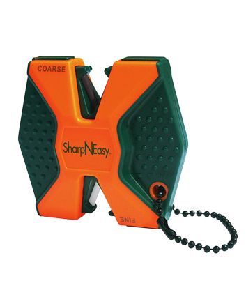 AccuSharp 336C SharpNEasy 2-Step Sharpener Fine/Coarse Ceramic Sharpener Plastic Handle Black/Orange