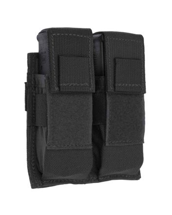 Tacshield T3602BK Universal Double Pistol Mag Pouch Black 1000D Nylon