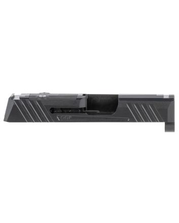 Grey Ghost Precision GGP365BLK1 GGP365 Version 1 Slide Fits Sig P365, Optic Cut Compatible w/Sig RomeoZero &amp; Shield RMS-C, Aggressive Front &amp; Rear Serrations, 17-4 Stainless Steel w/Black DLC Finish