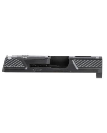 Grey Ghost Precision GGP365BLK2 GGP365 Version 2 Slide Fits Sig P365, Optic Cut Compatible w/Sig RomeoZero &amp; Shield RMS-C, Fine Front &amp; Rear Serrations, 17-4 Stainless Steel w/Black DLC Finish