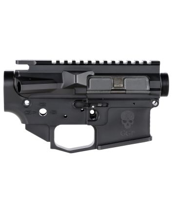Grey Ghost Precision GGPSLIGHTRCVR AR MKII Light Receiver Set AR-15 Platform Multi-Caliber, 7075-T6 Aluminum w/Black Hardcoat Anodized Finished, Flared Mag Well