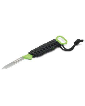 HME HMEKNSKRAB Skeleton Replace a Blade Fixed Skinner Plain Stainless Steel Blade/Black/Green Cord Wrapped Micarta Handle Includes 5 Replacement Blades/Sheath