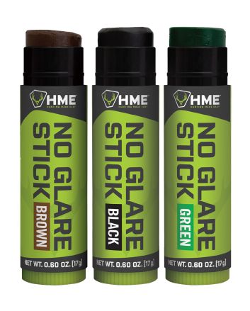 HME HMESTK3PK Face Paint No Glare Black/Brown/Dark Green Stick