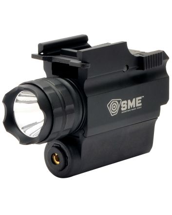 SME SMEWLLP Compact Tactical Handgun LED Light/Laser ComboBlack 250 Lumens White Cree LED Red Laser