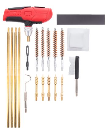 Birchwood Casey RIFCLNKI Rifle Cleaning Kit 21 Pieces Black/Red