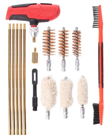 Birchwood Casey SHGCLNKI Shotgun Cleaning Kit 17 Pieces Black/Red