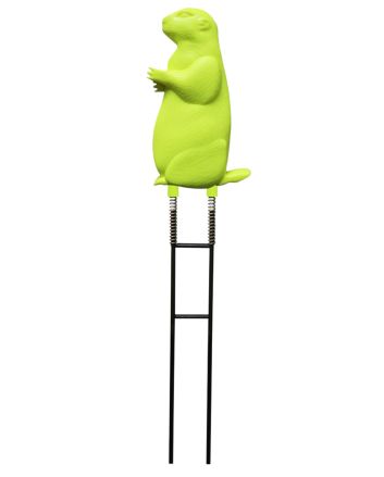 Birchwood Casey 48030 Ground Strike Prairie Chuck Pistol/Rifle Rubber/Metal Yellow Green Prairie Dog Illustration Impact Enhancement Motion