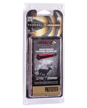 Federal PMZFS120T8 Premium Fire Stick 50Cal 120gr 10 Per Box/10 Case *For Traditions Nitro Only