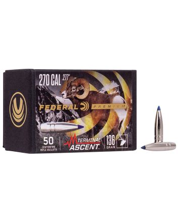 Federal PB277TA1 Premium Terminal Ascent Component 270Win 136gr 50 Per Box/4 Case
