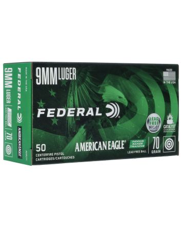 Federal AE9LF1 American Eagle IRT9mmLuger 70gr Lead Free IRT 50 Per Box/10 Case