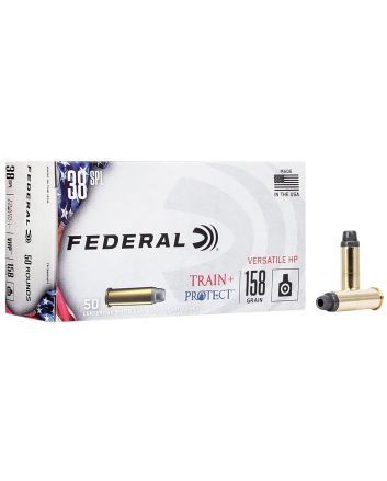 Federal TP38VHP1 Train + Protect38Special 158gr Versatile Hollow Point 50 Per Box/10 Case