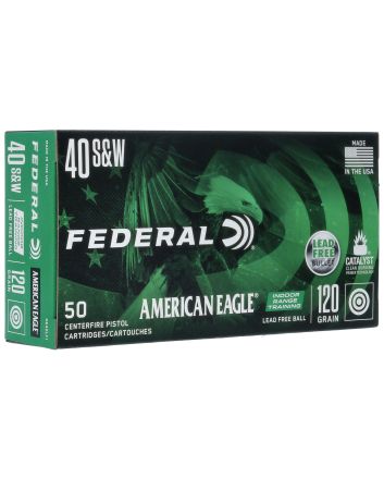Federal AE40LF1 American Eagle Indoor Range Training 40S&amp;W 120gr Lead Free IRT 50 Per Box/10 Case