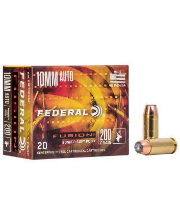 Federal F10FS1 Fusion Handgun 10mmAuto 200gr Fusion Soft Point 20 Per Box/10 Case