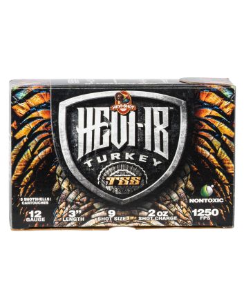 HEVI-Shot HS4009 HEVI-18 TSS Turkey 12Gauge 3" 2oz Tungsten 9Shot 5 Per Box/10 Case
