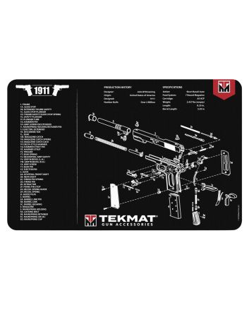 TekMat TEKR171911 1911 Cleaning Mat Black/White Rubber 11"x17" 1911 Parts Diagram