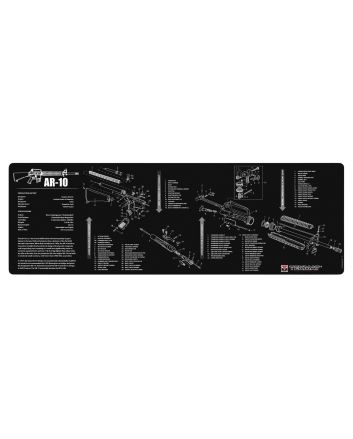 TekMat TEKR36AR10 AR-10 Cleaning Mat Black/White Rubber 12"x36" AR-10 Parts Diagram