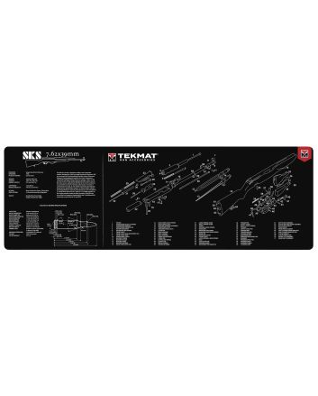 TekMat TEKR36SKS SKS Cleaning Mat Black/White Rubber 12"x36" SKS Parts Diagram