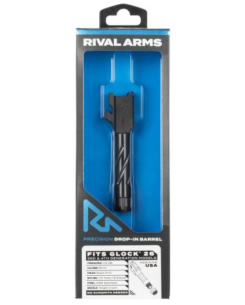 Rival Arms RA20G602A Precision V1 Drop-In Barrel 9mm Luger 3.43" Black PVD Finish 416R Stainless Steel Material with Threading for Glock 26 Gen3-4