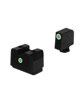 Rival Arms RA4B231G In-Line MOS Night Sights for G17/G19Green Tritium White Outline Front Sight-Green Tritium White Outline Rear Sight