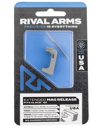 Rival Arms RA72S001D Magazine ReleaseExtended Dark Gray Aluminum for Sig P320