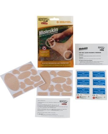 Adventure Medical Kits 01550400 MoleskinBlister Prevention Brown 22 Precut Shapes