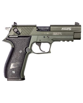 GSG GERG2210FFG FireFly22 LR 10+1 4" Green Steel Barrel, Serrated Slide, Zinc Alloy w/Accessory Rail Frame, Black Polymer Grip