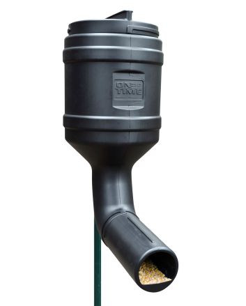 On Time 71800 T-Post Gravity Feeder Black UV Resistant Polyethylene with 80 lbs Capacity, Multi Mounting Options, Includes Mounting Bracket
