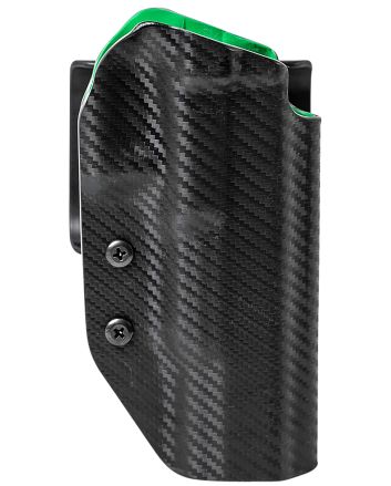 Uncle Mike's 54RNC73BGR Range/Competition Holster OWB Black/Green Boltaron Belt Slide Fits Canik Right Hand