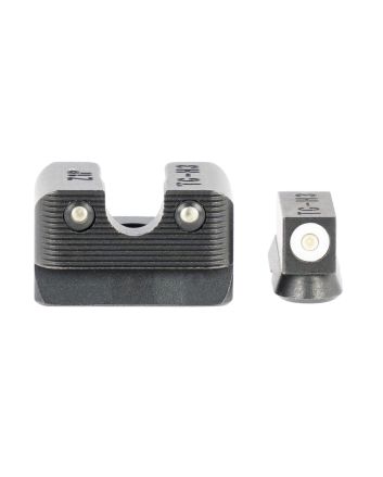 TruGlo TG231Z1W Tritium ProBlack | Green Tritium White Outline Front Sight Green Tritium Rear Sight