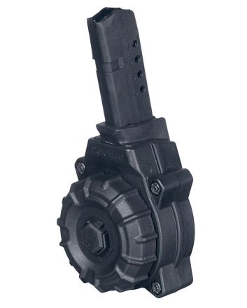 ProMag DRMA34 Standard30rd Drum 9mm Luger Compatible w/ Glock 43 Black DuPont Zytel Polymer