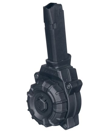 ProMag DRMA35 Standard30rd Drum 9mm Luger Compatible w/ Glock 43X/48 Black DuPont Zytel Polymer